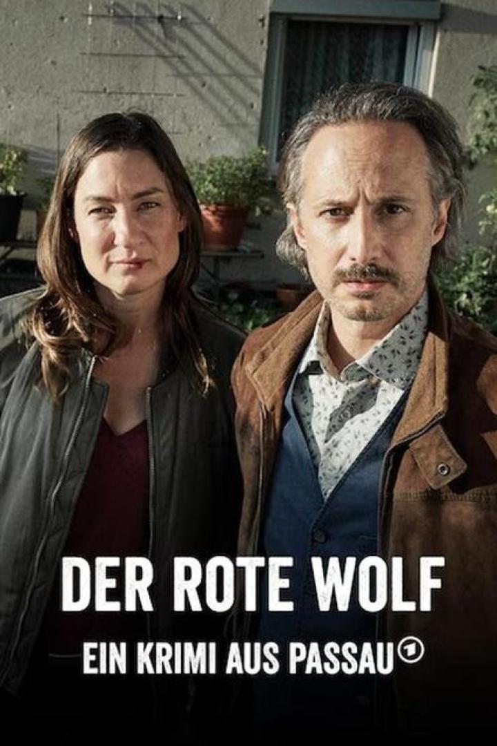 Das Filmplakat zu „Der Rote Wolf – Ein Krimi aus Passau“ zeigt ein Ermittlerduo.