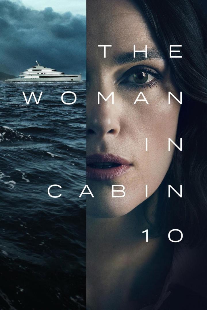 Das Cover von „The Woman in Cabin 10“ zeigt eine Frau und eine Yacht auf stürmischer See.