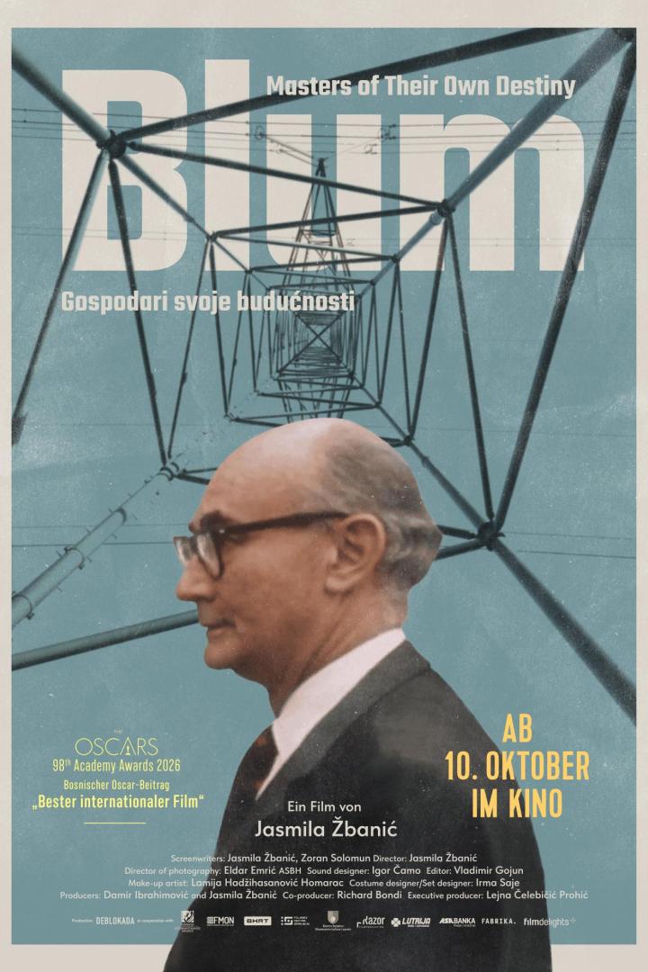 Unternehmer Emerik Blum auf Plakat zum Film über ihn.