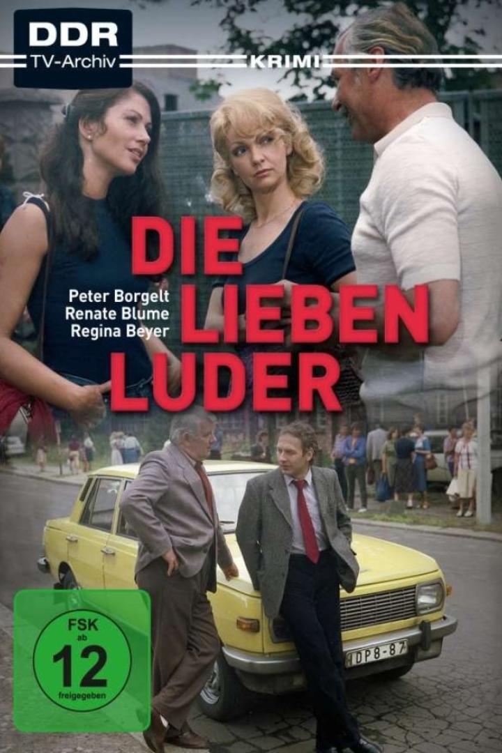 Das Cover des DDR-Krimis „Die lieben Luder“ mit Peter Borgelt, Renate Blume und Regina Beyer.