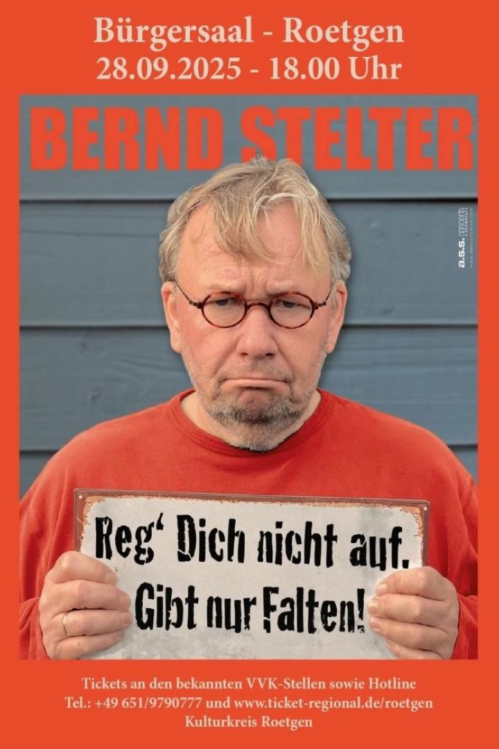 Reg' dich nicht auf, gibt nur Falten!