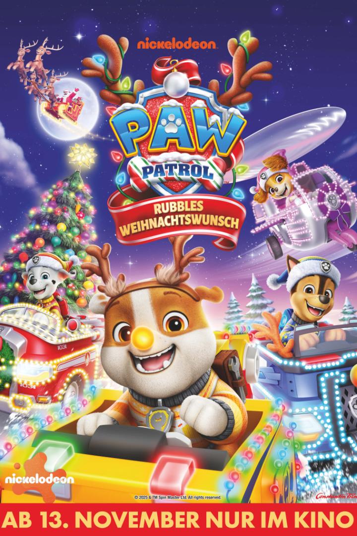 Animierte Hunde steuern weihnachtlich geschmückte Fahrzeuge