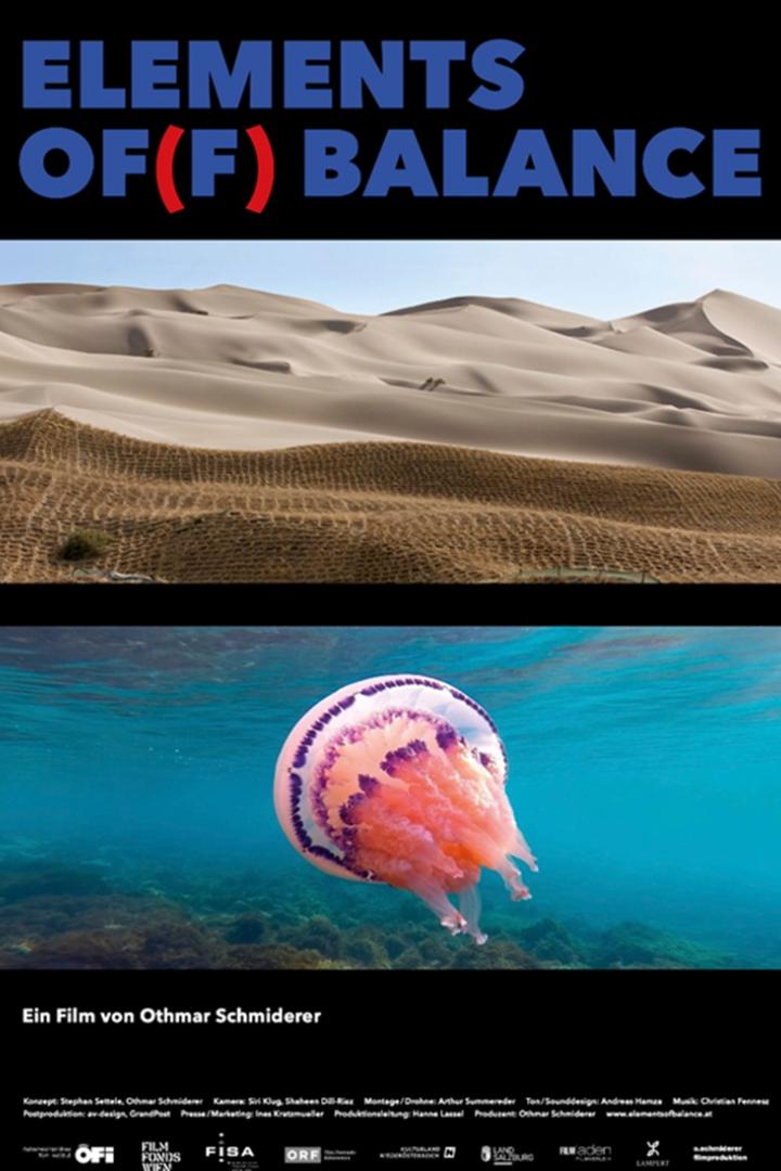 Filmplakat zeigt Wüste und Unterwasserwelt