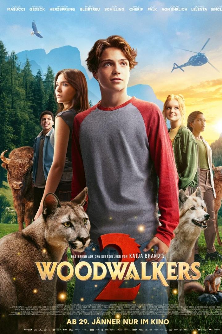 Hauptfiguren von Woodwalkers 2 auf dem Filmplakat