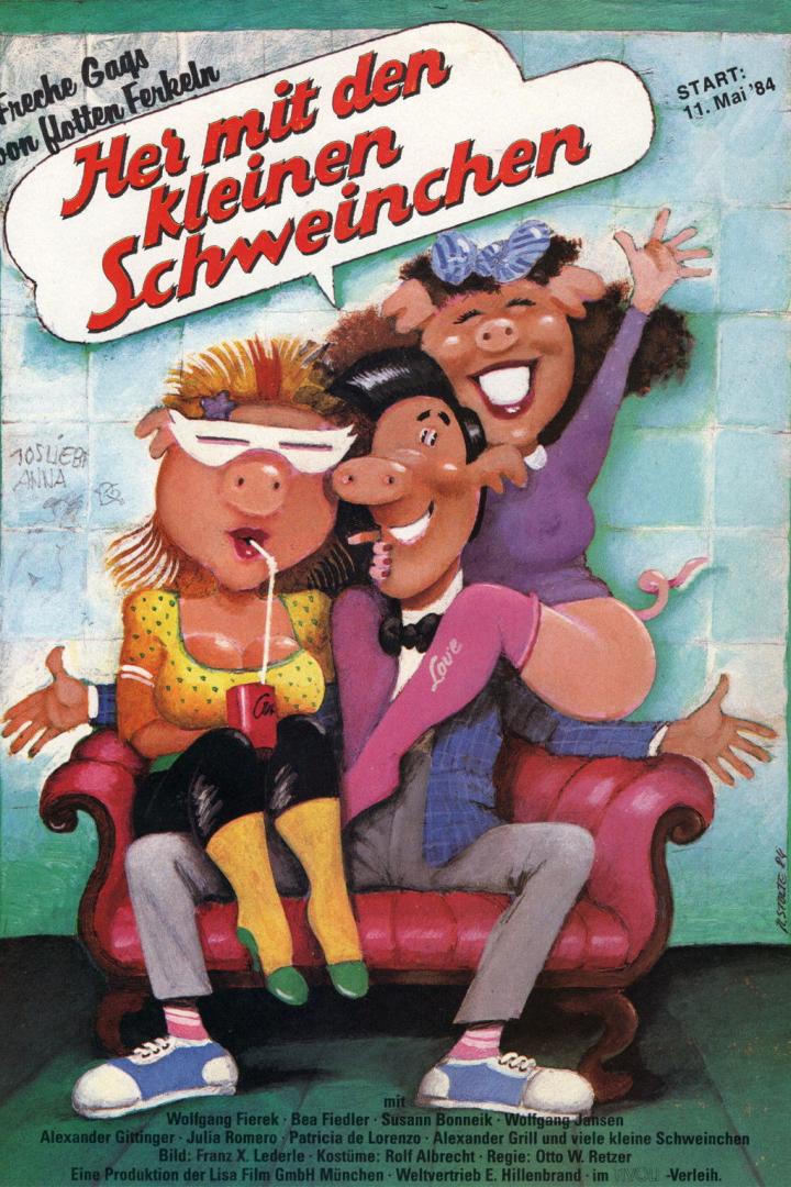 Her mit den kleinen Schweinchen