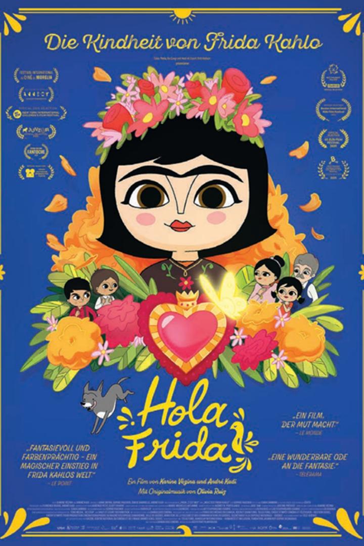 Animierte Frida Kahlo auf Filmplakat