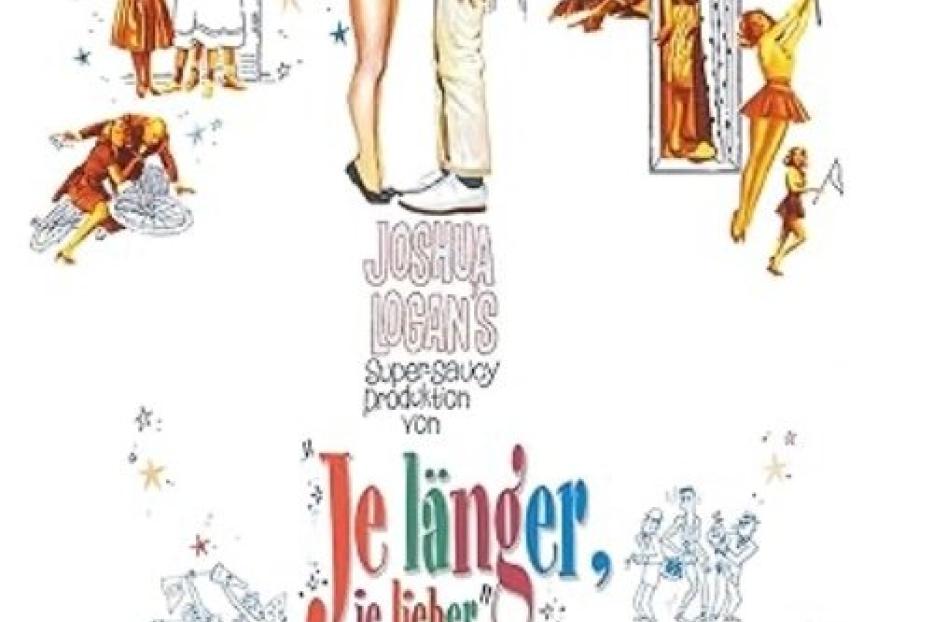 Das Filmplakat für „Je länger, je lieber“ mit Anthony Perkins und Jane Fonda.