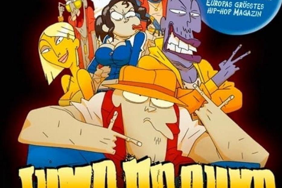 Das Cover des Films „Jump Around“ zeigt eine Gruppe von Cartoonfiguren.