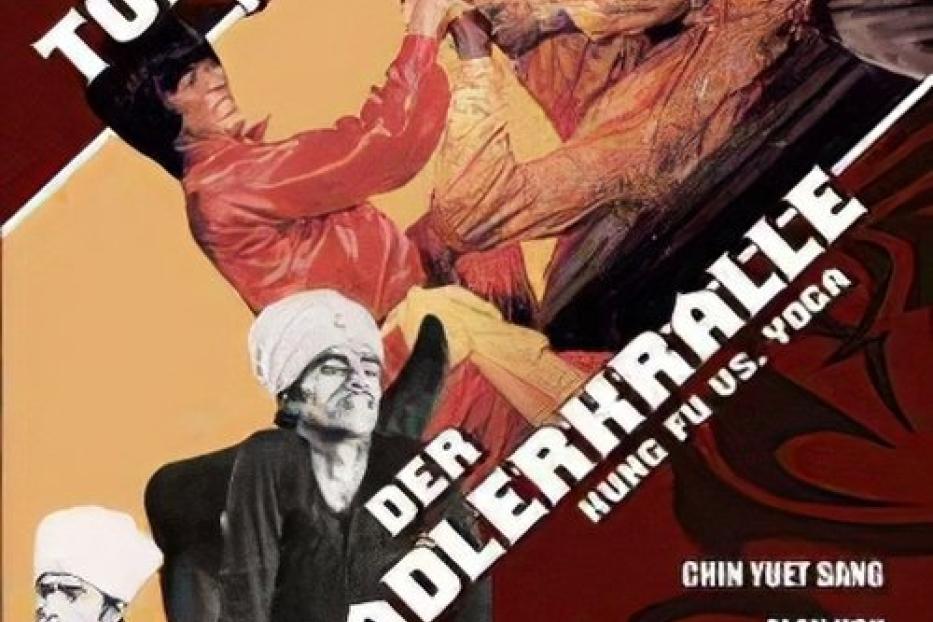 Das Filmplakat für „Die Tödliche Macht der Adlerkralle“ zeigt Kampfsportler in Aktion.