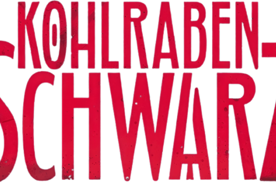 Der rote Schriftzug „Kohlraben Schwarz“ vor schwarzem Hintergrund.