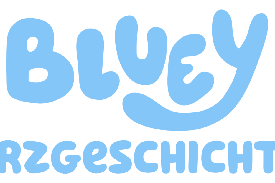 Das Logo der Kinderserie „Bluey: Kurzgeschichten“.
