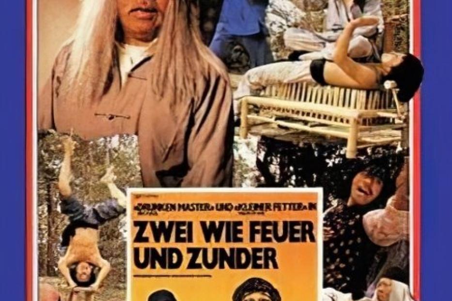 Das Cover des Films „Zwei wie Feuer und Zunder“ mit verschiedenen Szenen und Charakteren.