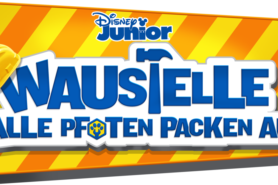 Das Logo der Disney Junior Serie „Baustelle – Alle Pfoten packen an“.