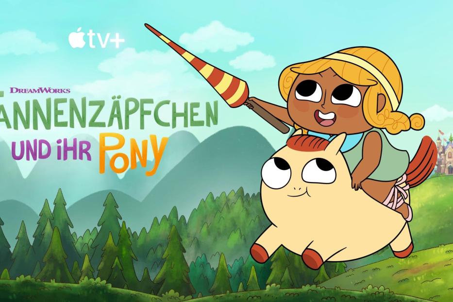 Eine Szene aus der Zeichentrickserie „Tannenzäpfchen und ihr Pony“.