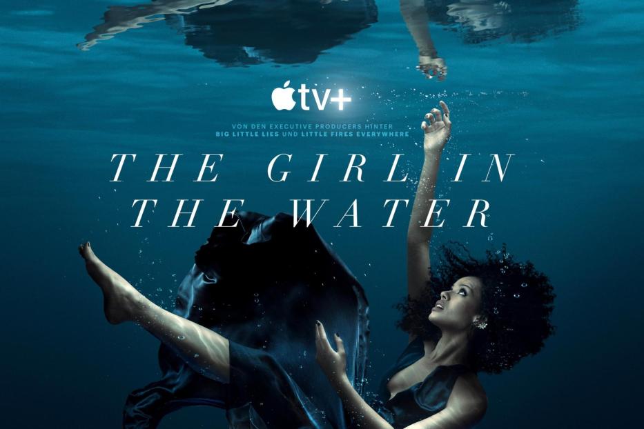 Das Filmplakat für „The Girl in the Water“ zeigt eine Frau unter Wasser.