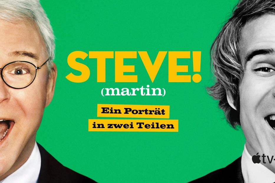 Das Keyart für „Steve! (martin) Ein Porträt in zwei Teilen“ auf Apple TV+.