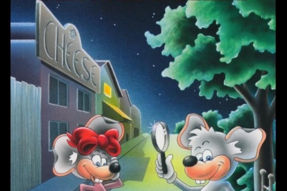 Das Cover des Films „Ein Fall für die Mäusepolizei“ zeigt zwei Mäuse vor einem Stück Käse.
