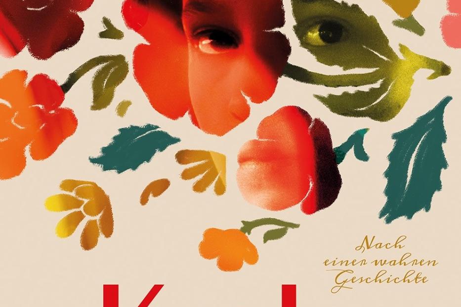 Das Filmplakat für „Karla“ zeigt stilisierte Blumen und das Gesicht eines Mädchens.