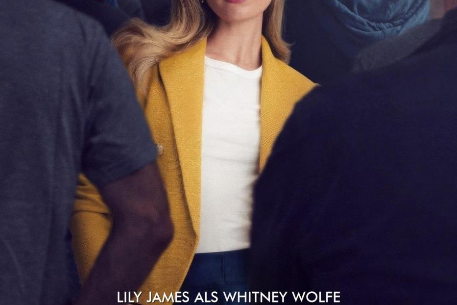 Das Filmplakat zeigt Lily James als Whitney Wolfe in „Swiped“.