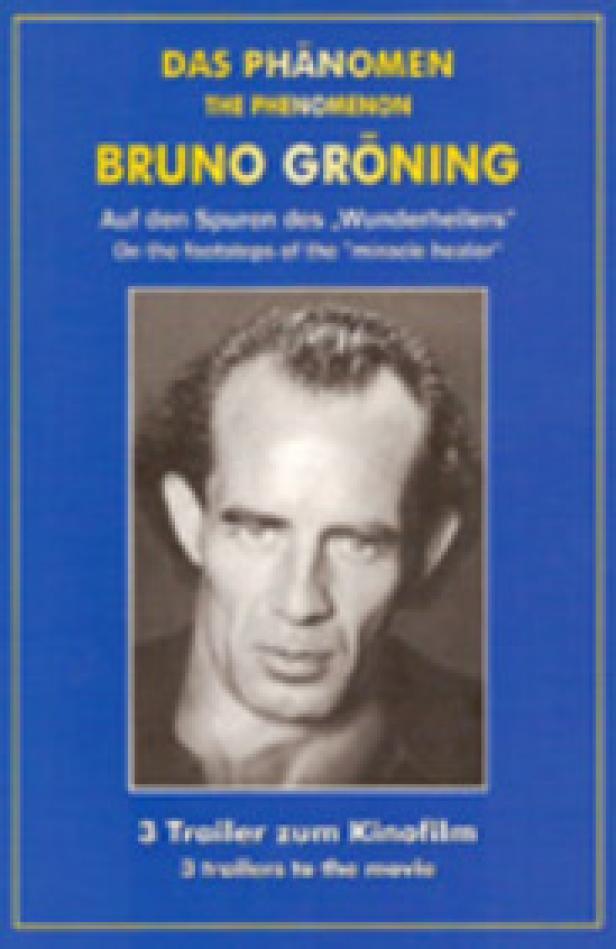 Das Cover des Films „Das Phänomen Bruno Gröning“ mit einem Porträt von Bruno Gröning.
