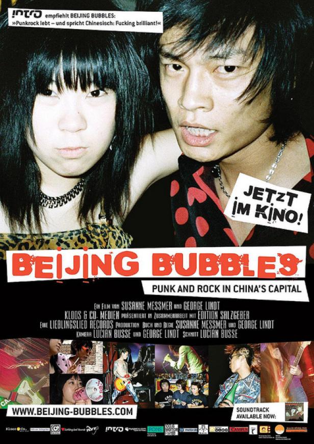 Das Filmplakat für „Beijing Bubbles“, ein Film über Punk und Rock in Chinas Hauptstadt.