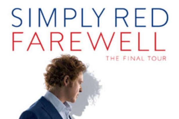 Ein Werbeplakat für die Abschiedstournee von Simply Red.