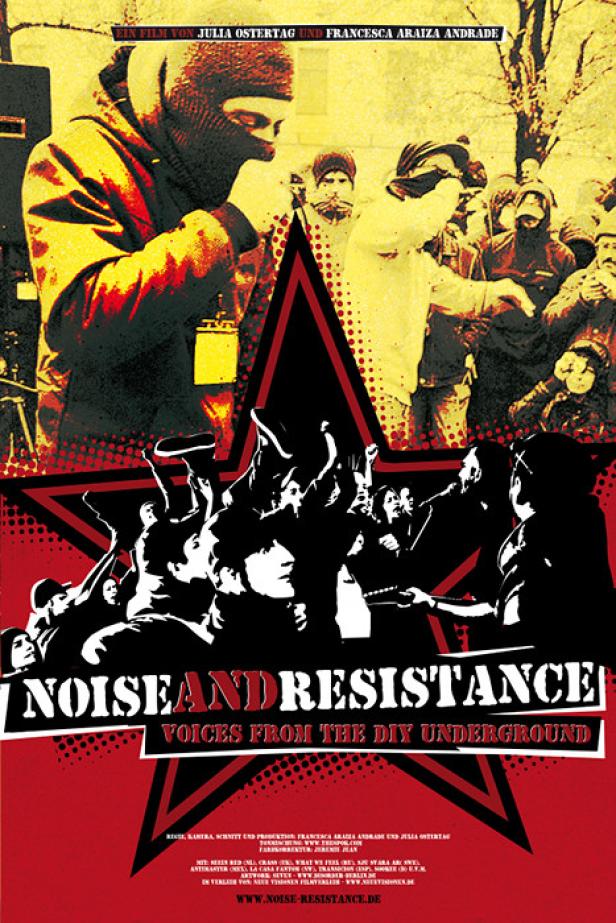 Das Filmplakat für „Noise and Resistance: Voices from the DIY Underground“ zeigt eine Menschenmenge.