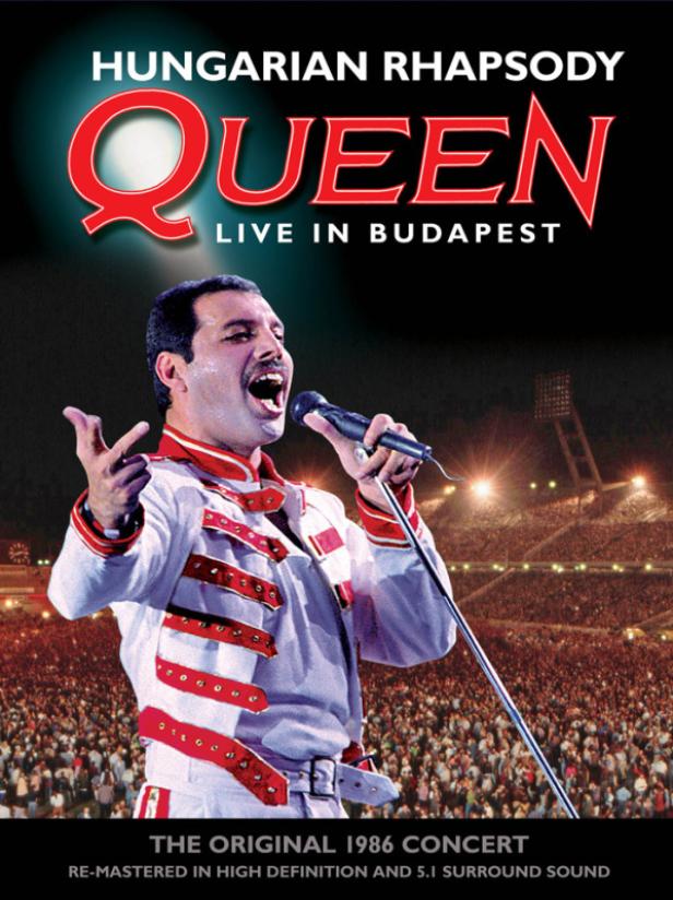 Freddie Mercury von Queen tritt in Budapest während der „Hungarian Rhapsody“ Tour 1986 auf.