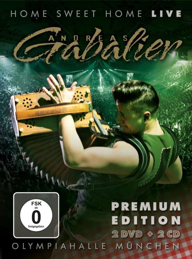 Das Cover der „Home Sweet Home Live Premium Edition“ von Andreas Gabalier in der Olympiahalle München.