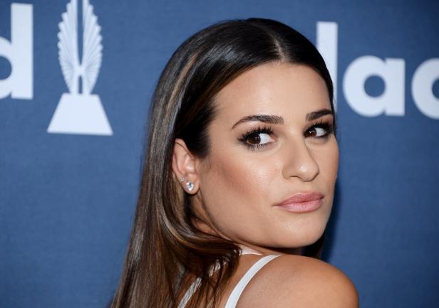 Lea Michele attends the 27th annual GLAAD Media Awards in Beverly Hills, California