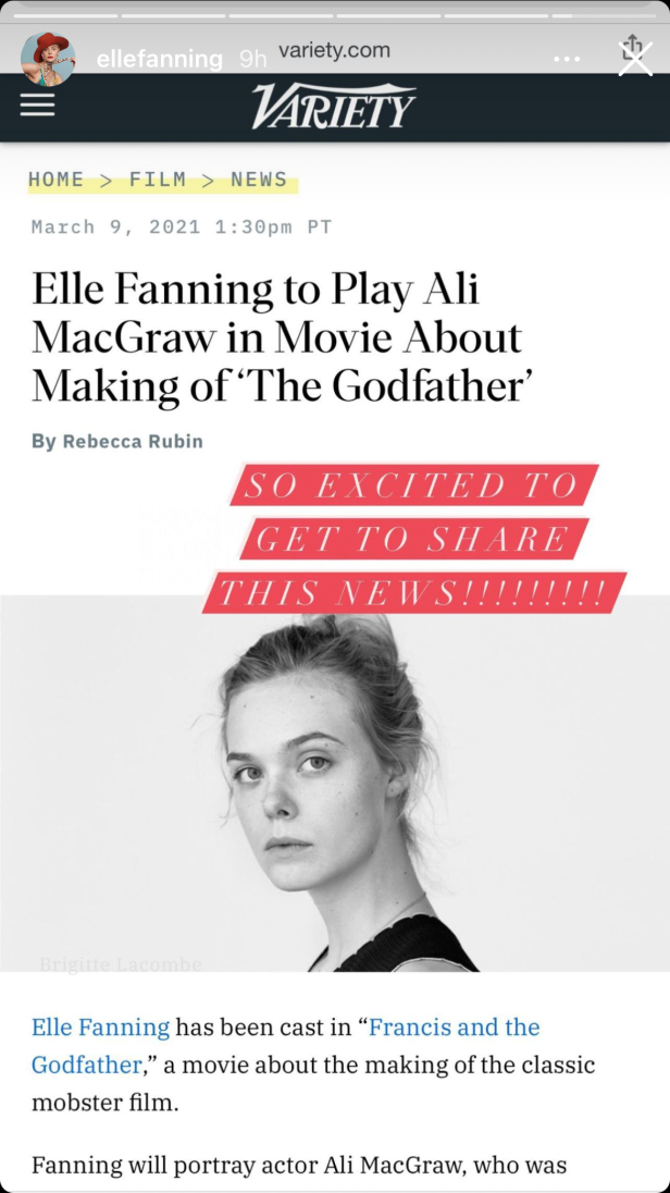 "Francis And The Godfather": Elle Fanning Teil der starbesetzten Verfilmung