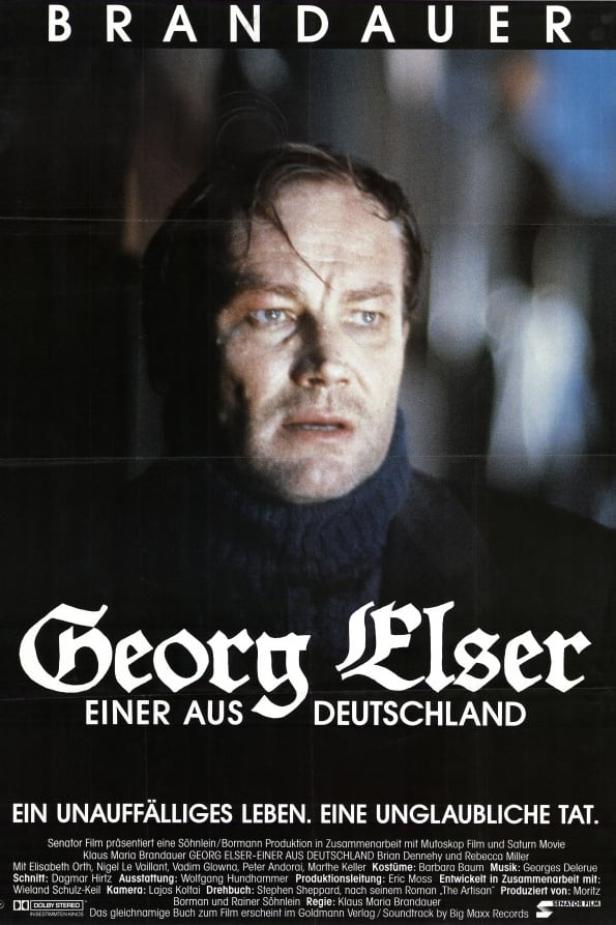 Das Filmplakat für „Georg Elser – Einer aus Deutschland“ zeigt Klaus Maria Brandauer.