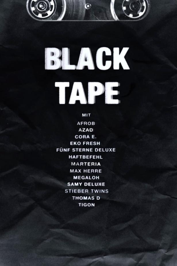 Das Cover des „Black Tape“-Albums mit verschiedenen deutschen Rap-Künstlern.