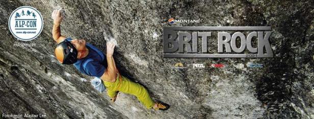 Ein Kletterer erklimmt eine Felswand beim „Brit Rock 2021“-Event.