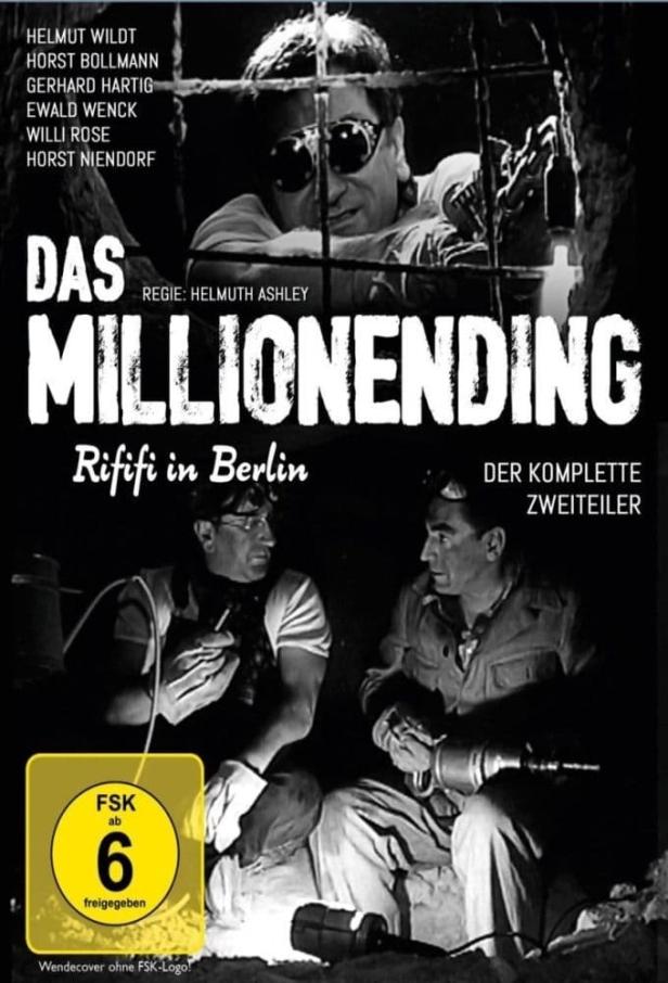 Das Filmplakat für „Das Millionending: Rififi in Berlin“ zeigt Schauspieler und Filmtitel.