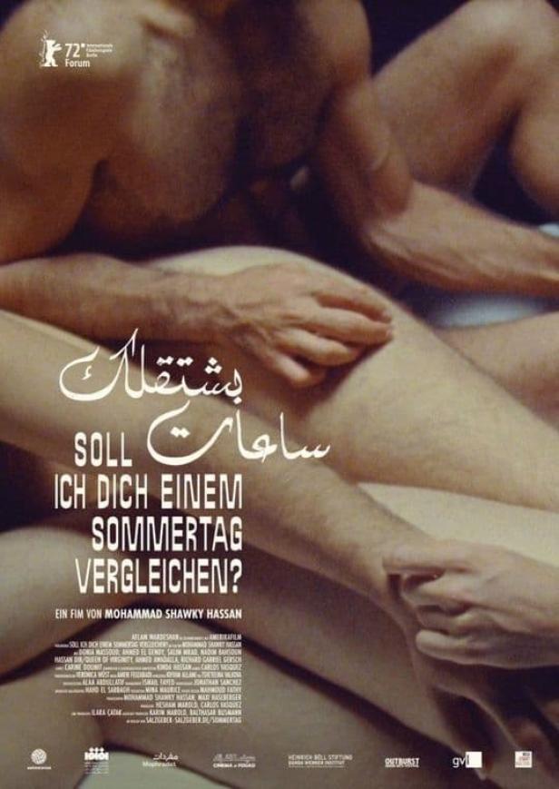 Das Filmplakat für „Soll ich dich einem Sommertag vergleichen?“ zeigt zwei Männer.