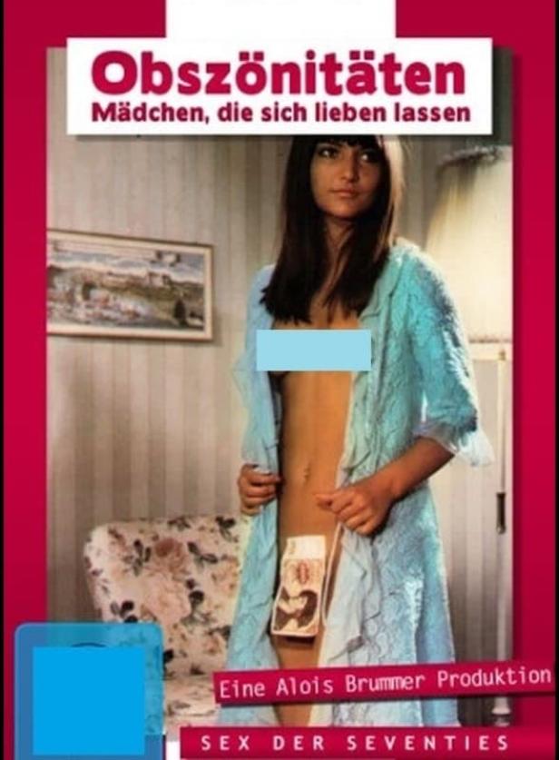 Das Cover des Films „Obszönitäten – Mädchen, die sich lieben lassen“ zeigt eine Frau im Morgenmantel.