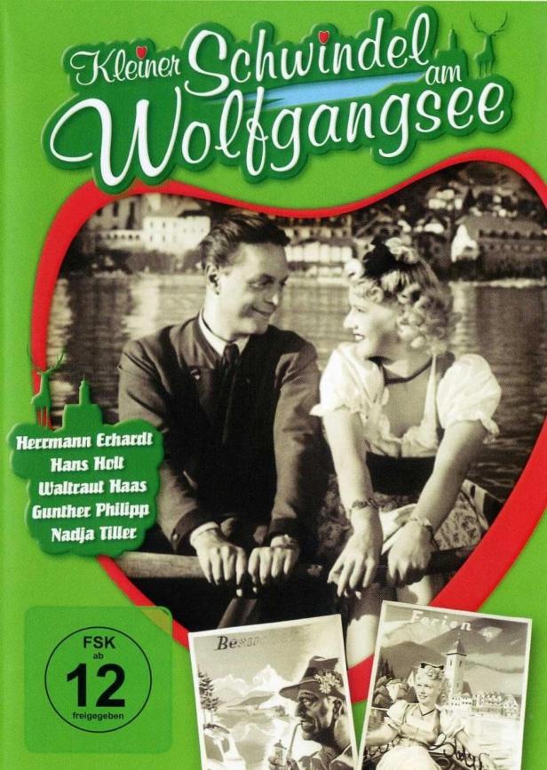 Das Cover des Films „Kleiner Schwindel am Wolfgangsee“ mit Herrmann Erhardt und Nadja Tiller.