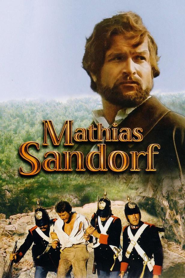 Das Filmplakat für „Mathias Sandorf“ zeigt den Protagonisten und seine Verhaftung.