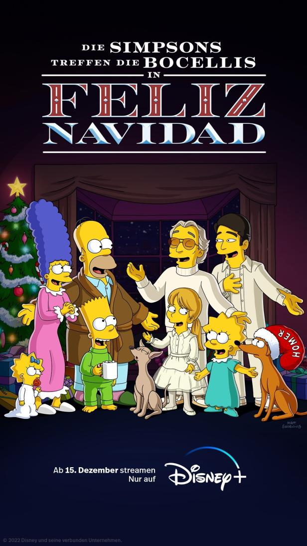 "Die Simpsons treffen die Bocellis": Weihnachtlicher Kurzfilm