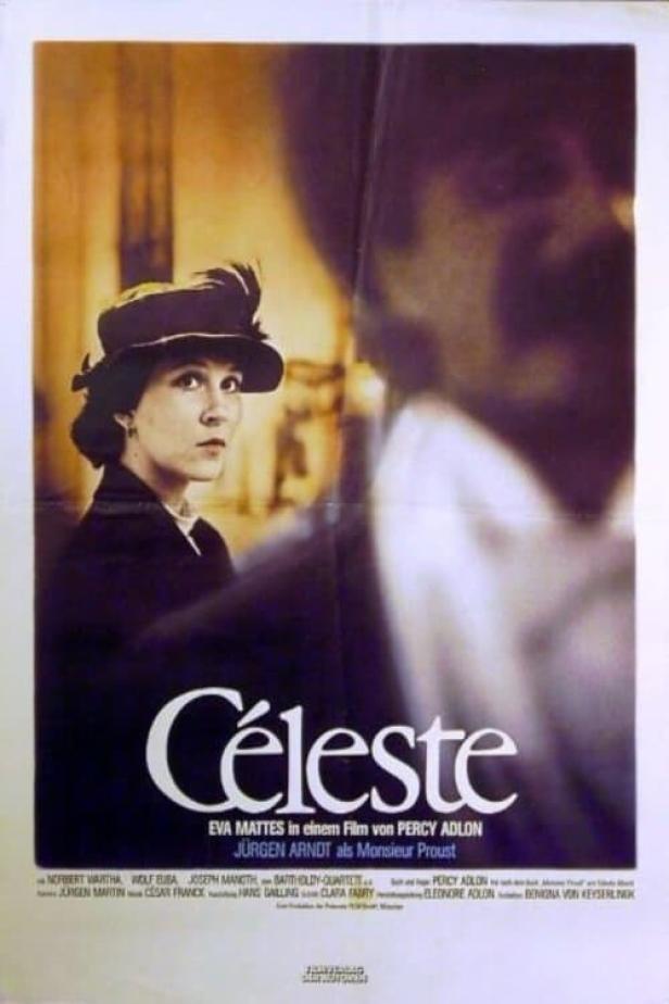 Das Filmplakat für „Céleste“ zeigt Eva Mattes in der Titelrolle.