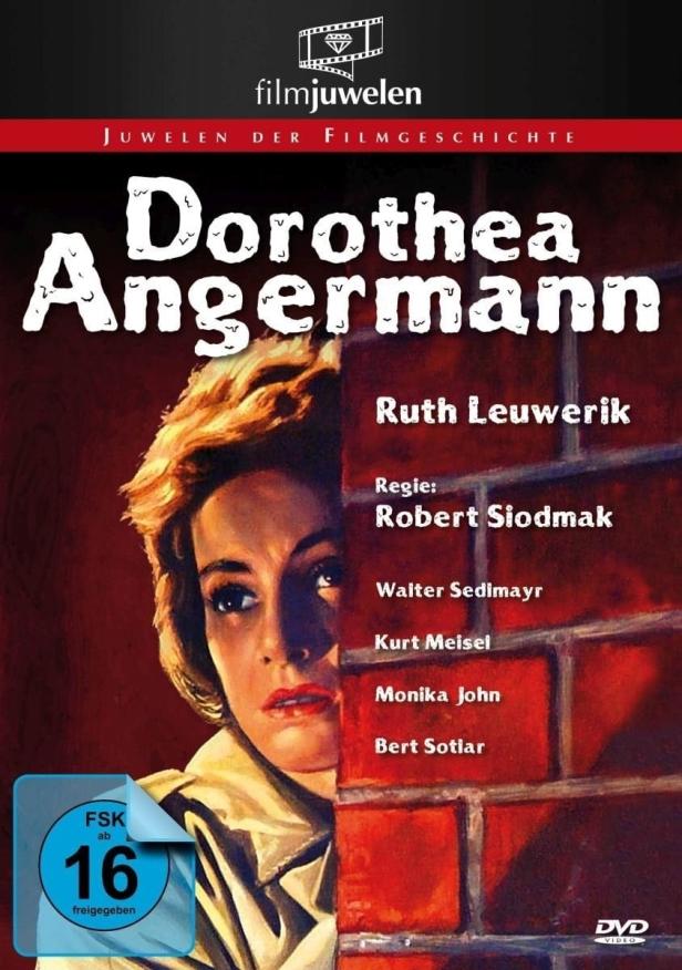 Das Filmplakat für „Dorothea Angermann“ mit Ruth Leuwerik und Robert Siodmak als Regisseur.