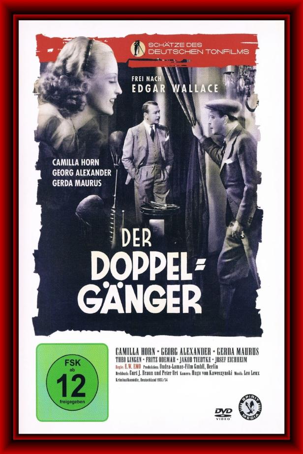Das Filmplakat für „Der Doppelgänger“ mit Camilla Horn, Georg Alexander und Gerda Maurus.