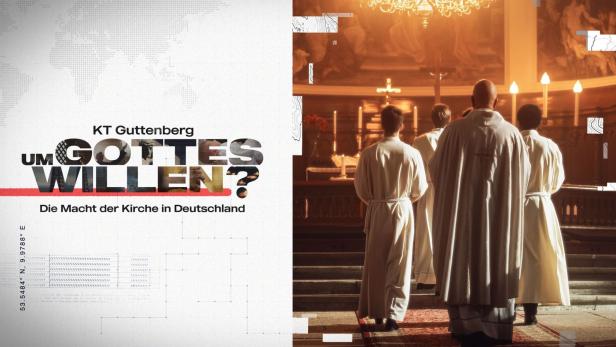 Das Coverbild für „Um Gottes Willen? Die Macht der Kirche in Deutschland“ zeigt Priester in einer Kirche.