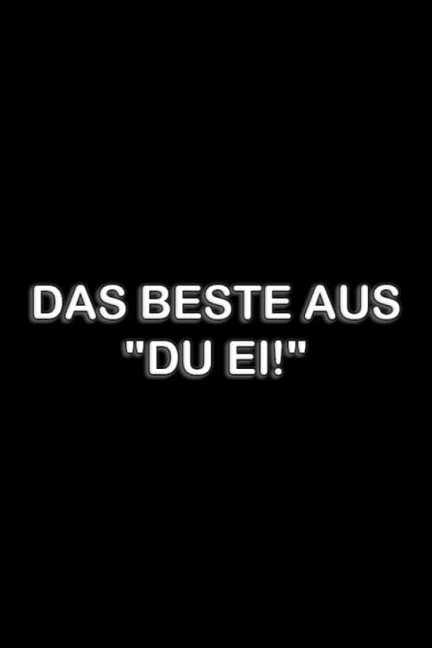 Leuchtreklame mit dem Text „Das Beste aus „Du Ei!““.