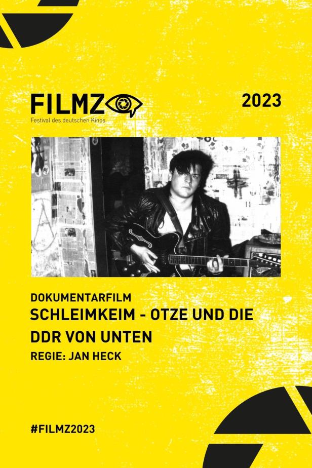 Plakat für den Dokumentarfilm „Schleimkeim – Otze und die DDR von unten“ im Rahmen des Filmz Festivals 2023.