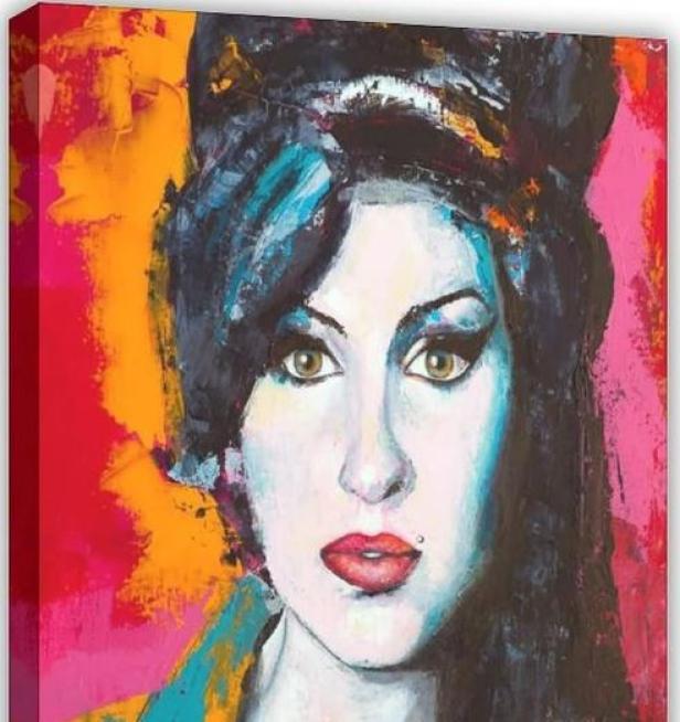 Ein Pop-Art-Porträt von Amy Winehouse.