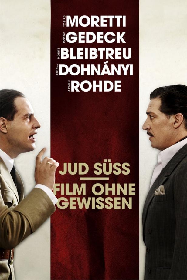 Das Filmplakat für „Jud Süss – Film ohne Gewissen“ zeigt zwei Männer im Profil.