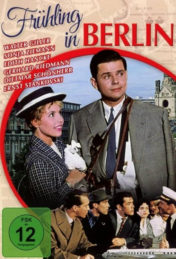 Das Filmplakat für „Frühling in Berlin“ mit Sonja Ziemann und Walter Giller.