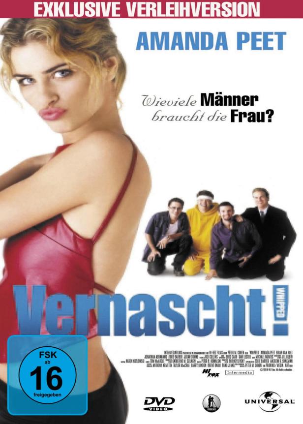 Das Filmplakat zu „Vernascht!“ mit Amanda Peet und der Frage: Wieviele Männer braucht die Frau?.